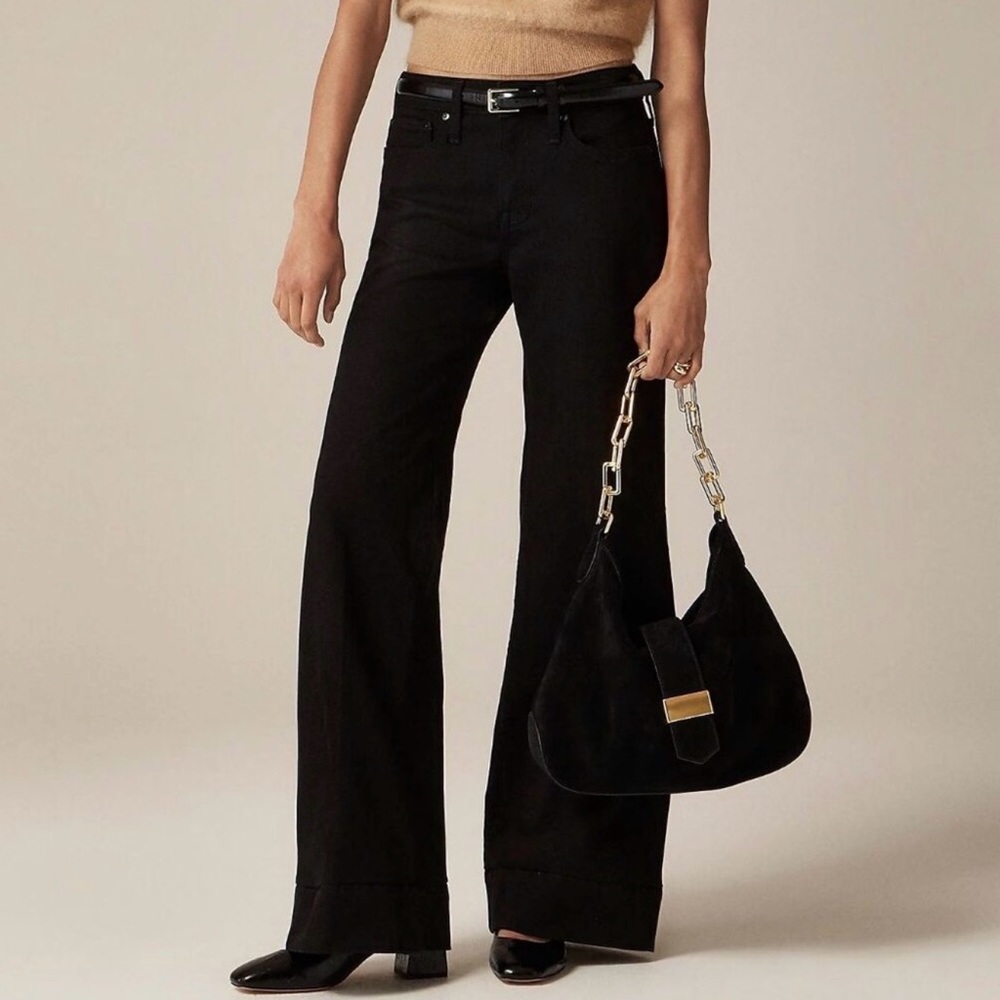 J Crew NWT Low-rise Denim Trouser in 1996 Semi-stretch Black Rinse 28 Petite